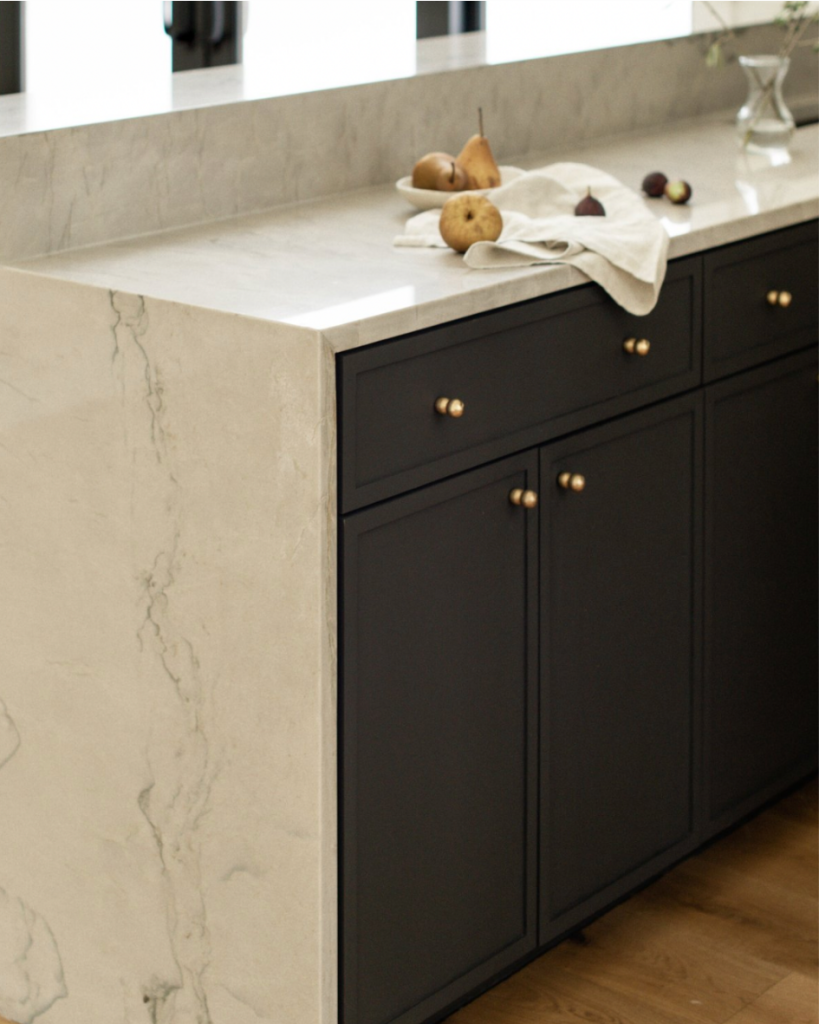 kitchen cabinets with gold knobs